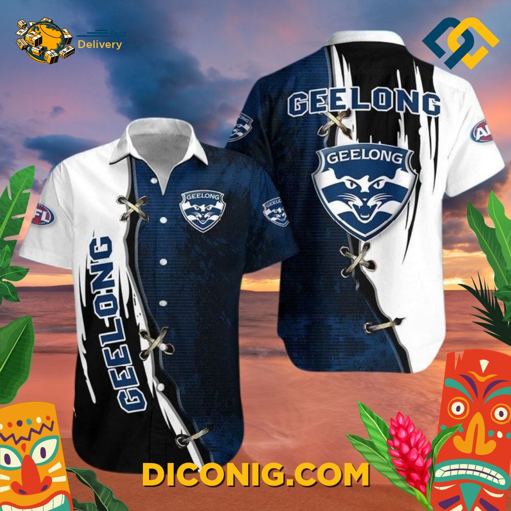 AFL Geelong Cats Aloha Hawaiian Shirt 2 Gallery Image