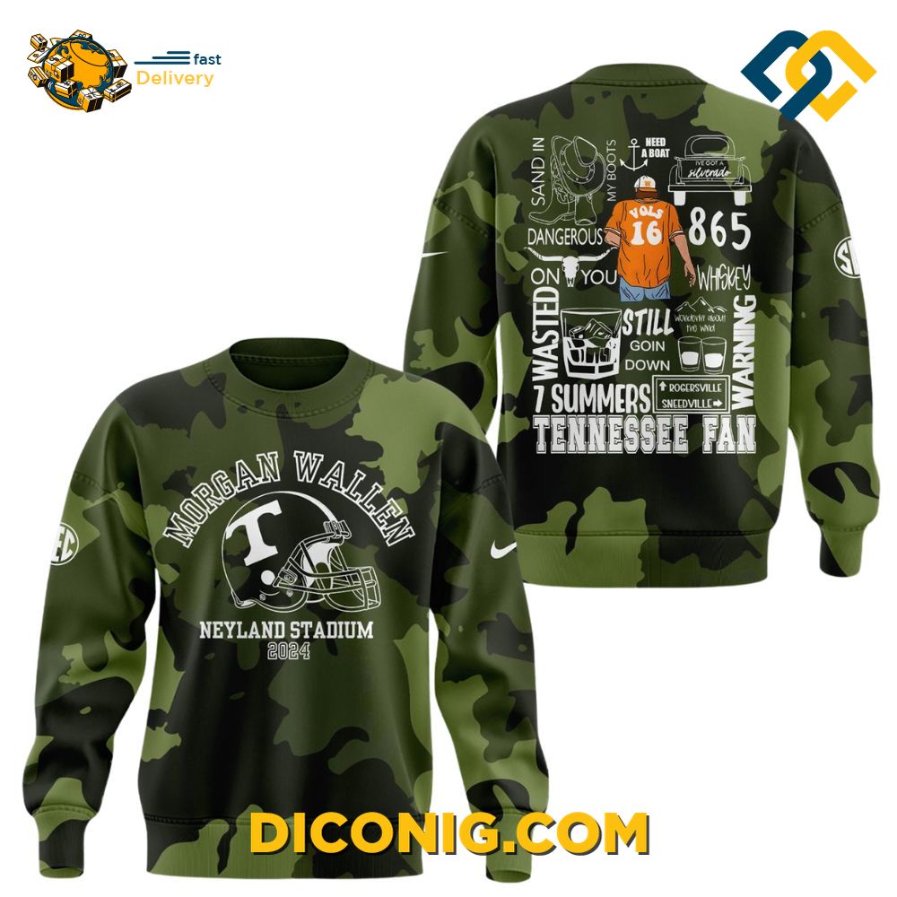Camo Tennessee Morgan Wallen Neyland Stadium Sweatshirt 2 Gallery Image