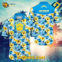 Floral Paradise Los Angeles Chargers Hawaiian Shirt