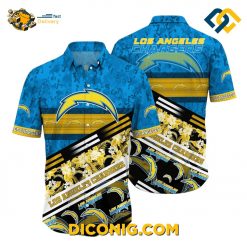 Floral Storm Los Angeles Chargers Hawaiian Shirt