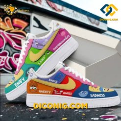 Inside Out Cartoon Disney Nike Air Force 1 Sneaker Limited Edition Design