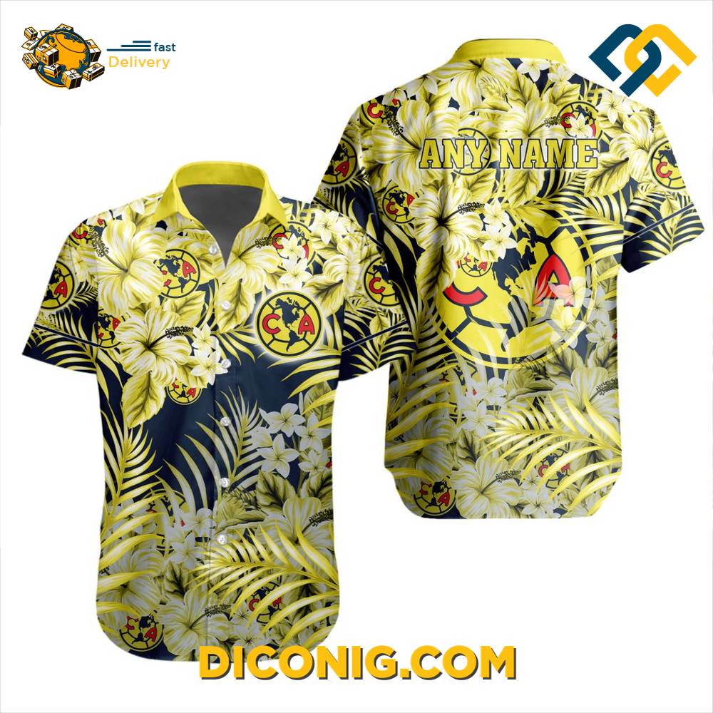 Liga MX Club America Aloha Hawaiian Shirt 3 Gallery Image