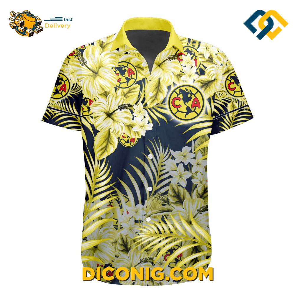 Liga MX Club America Aloha Hawaiian Shirt 4 Gallery Image