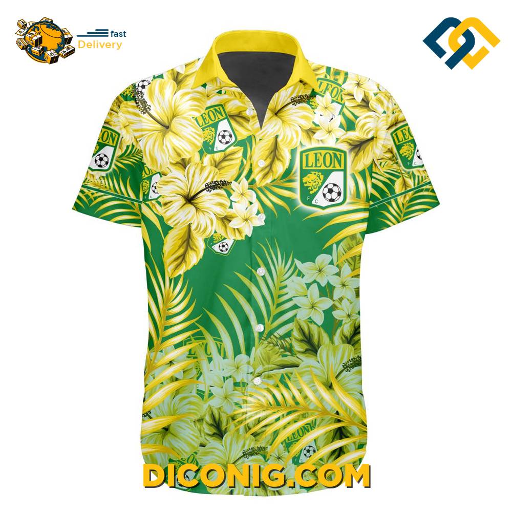 Liga MX Club Leon Aloha Hawaiian Shirt 4 Gallery Image