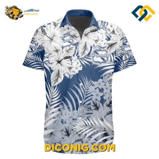 Liga MX Club Puebla Aloha Hawaiian Shirt