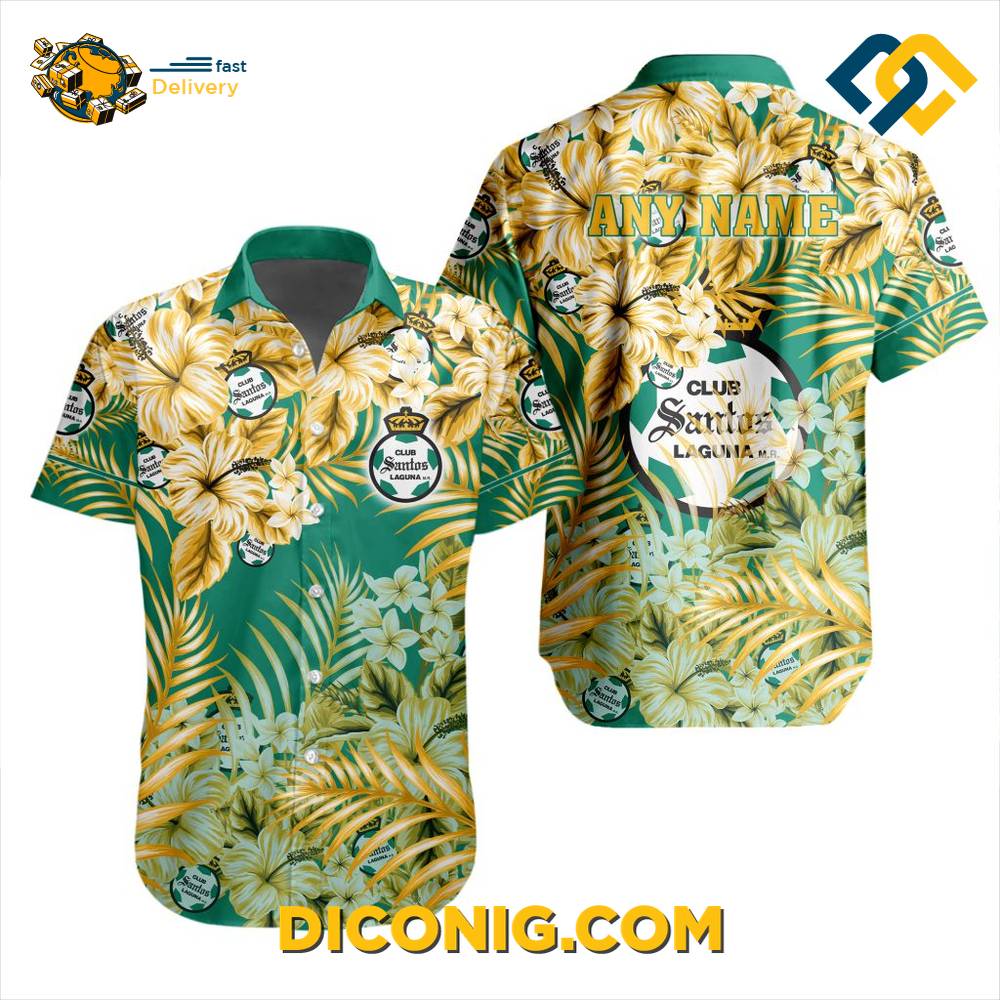 Liga MX Club Santos Laguna Aloha Hawaiian Shirt 3 Gallery Image