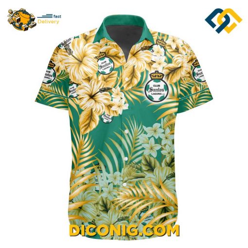 Liga MX Club Santos Laguna Aloha Hawaiian Shirt