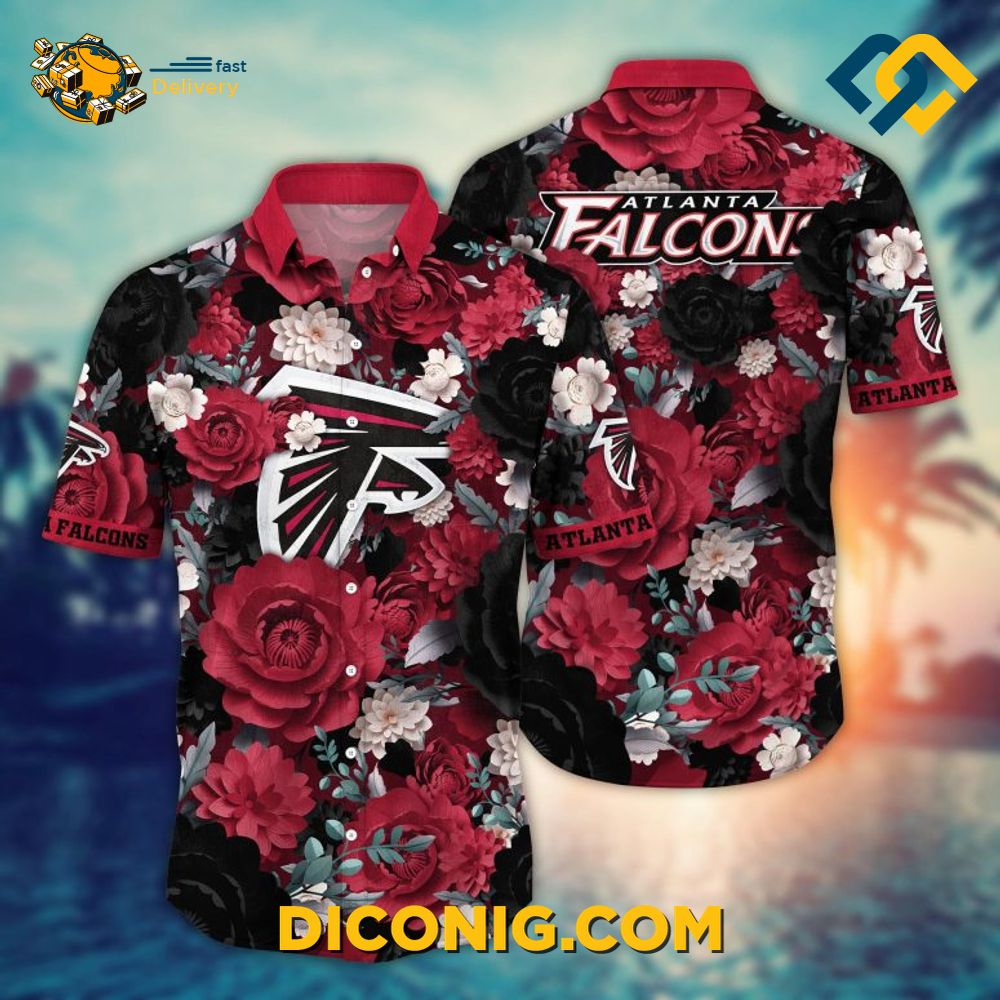 Midnight Rose Atlanta Falcons Hawaiian Shirt 2 Gallery Image