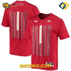 Nebraska Huskers adidas Strategy Scarlet Baseball Jersey