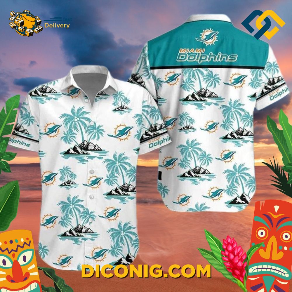 NFL Miami Dolphins Aloha Hawaiian Shirt 2 Gallery Image