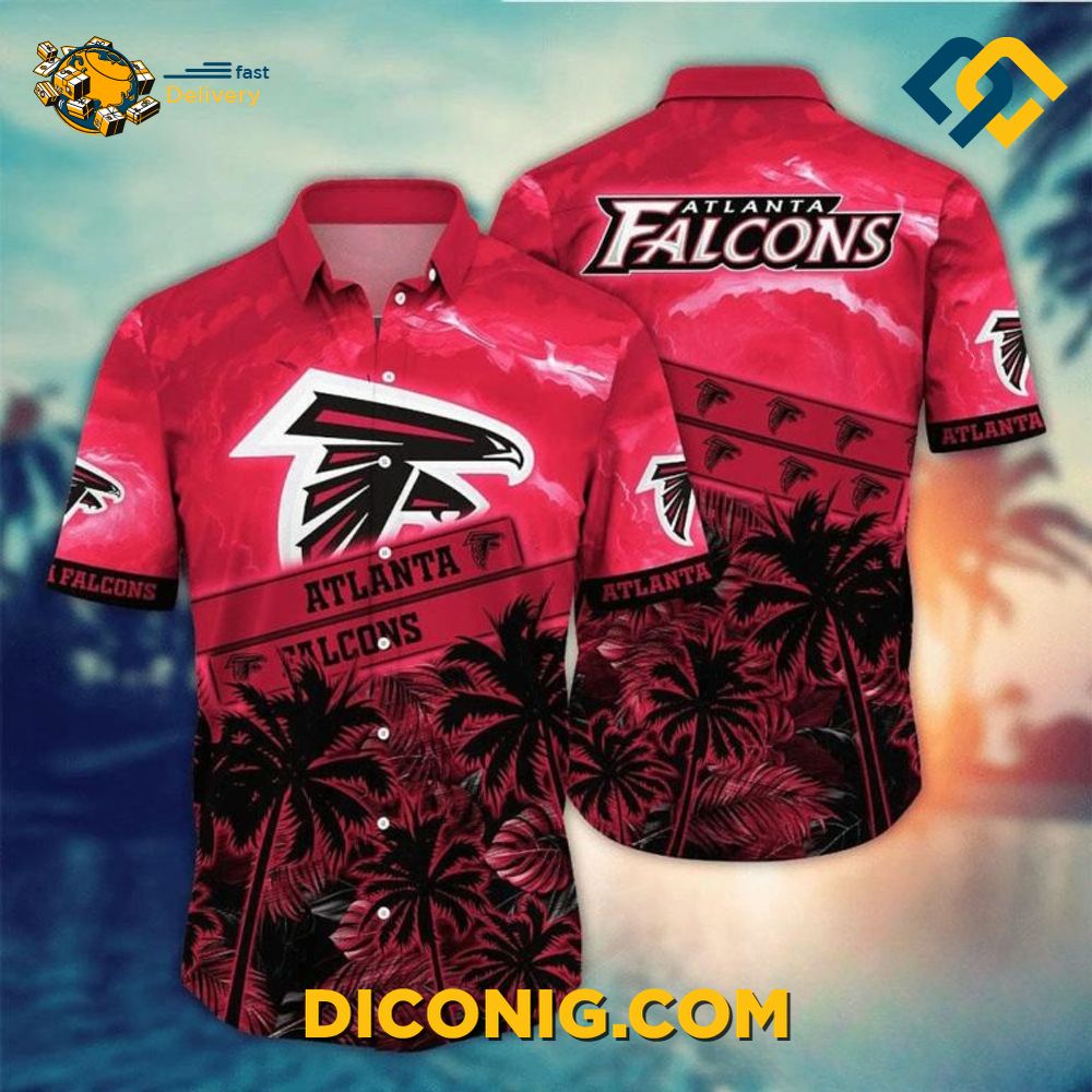 Sunset Palms Atlanta Falcons Hawaiian Shirt 2 Gallery Image