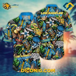Tiki Island Los Angeles Chargers Hawaiian Shirt