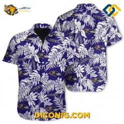 Tropical Paradise Baltimore Ravens Hawaiian Shirt