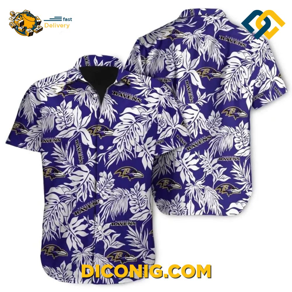 Tropical Paradise Baltimore Ravens Hawaiian Shirt 2 Gallery Image