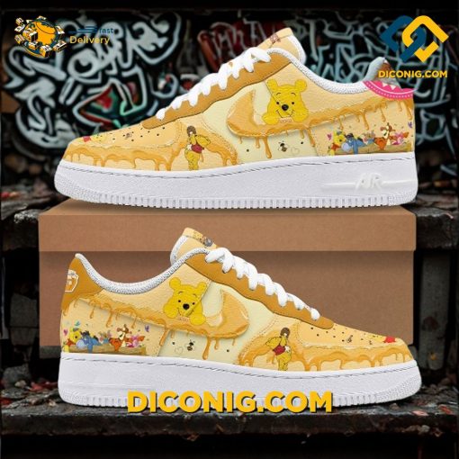 Winnie The Pooh Honey Nike Air Force 1 Sneaker Limited Edition Design