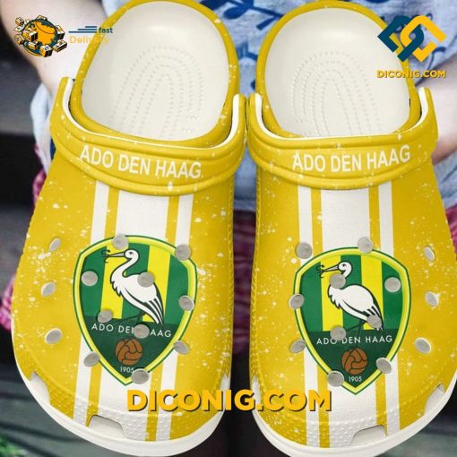 ADO Den Haag Yellow White Crocs Clogs Shoes