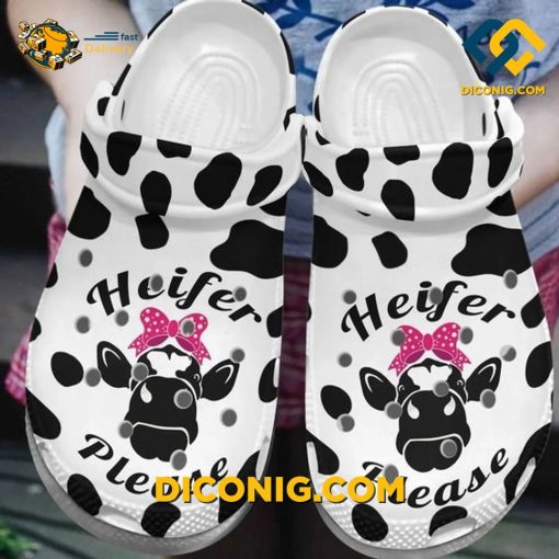 Cow Heifer Please Crocs Clogs Shoes