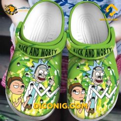 Green Rick And Morty Crocs Clogs Shoes
