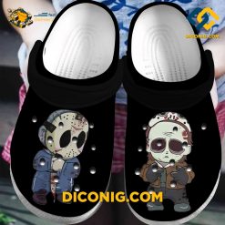 Halloween Black Jason Voorhees Friday The 13th Crocs Clogs Shoes