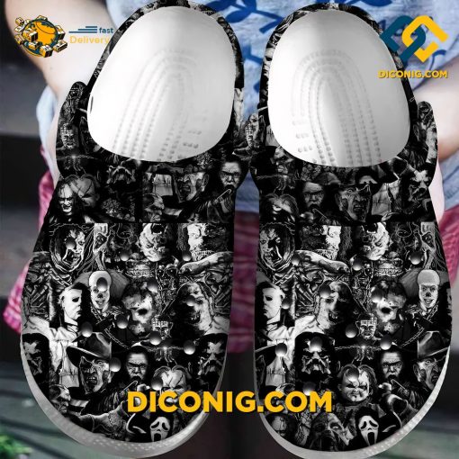 Halloween Blacks Villain Crocs Clogs Shoes