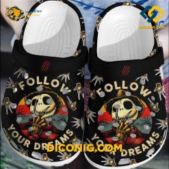 Halloween Jack Skellington Follow Your Dream Crocs Clogs Shoes
