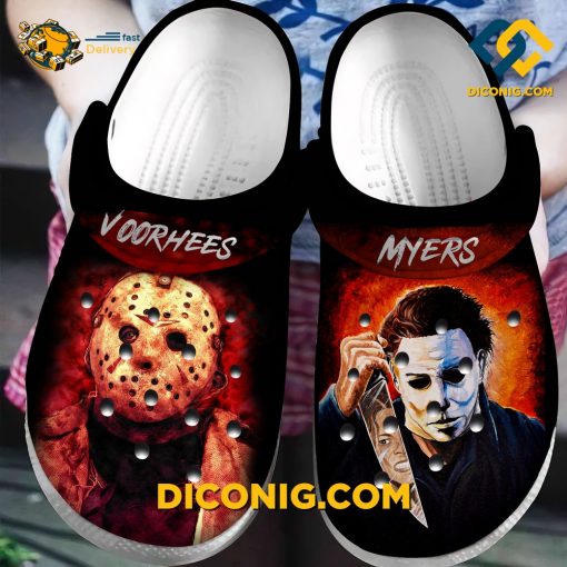 Halloween Voorhees Myerss Crocs Clogs Shoes