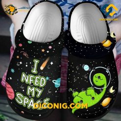 I Need My Space Dinosaur Crocs Clogs Shoes