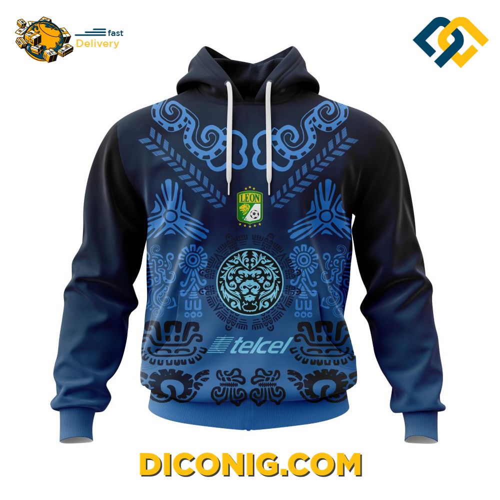 Liga MX Club Leon Aztec Hoodie Custom Shirt 6 Gallery Image