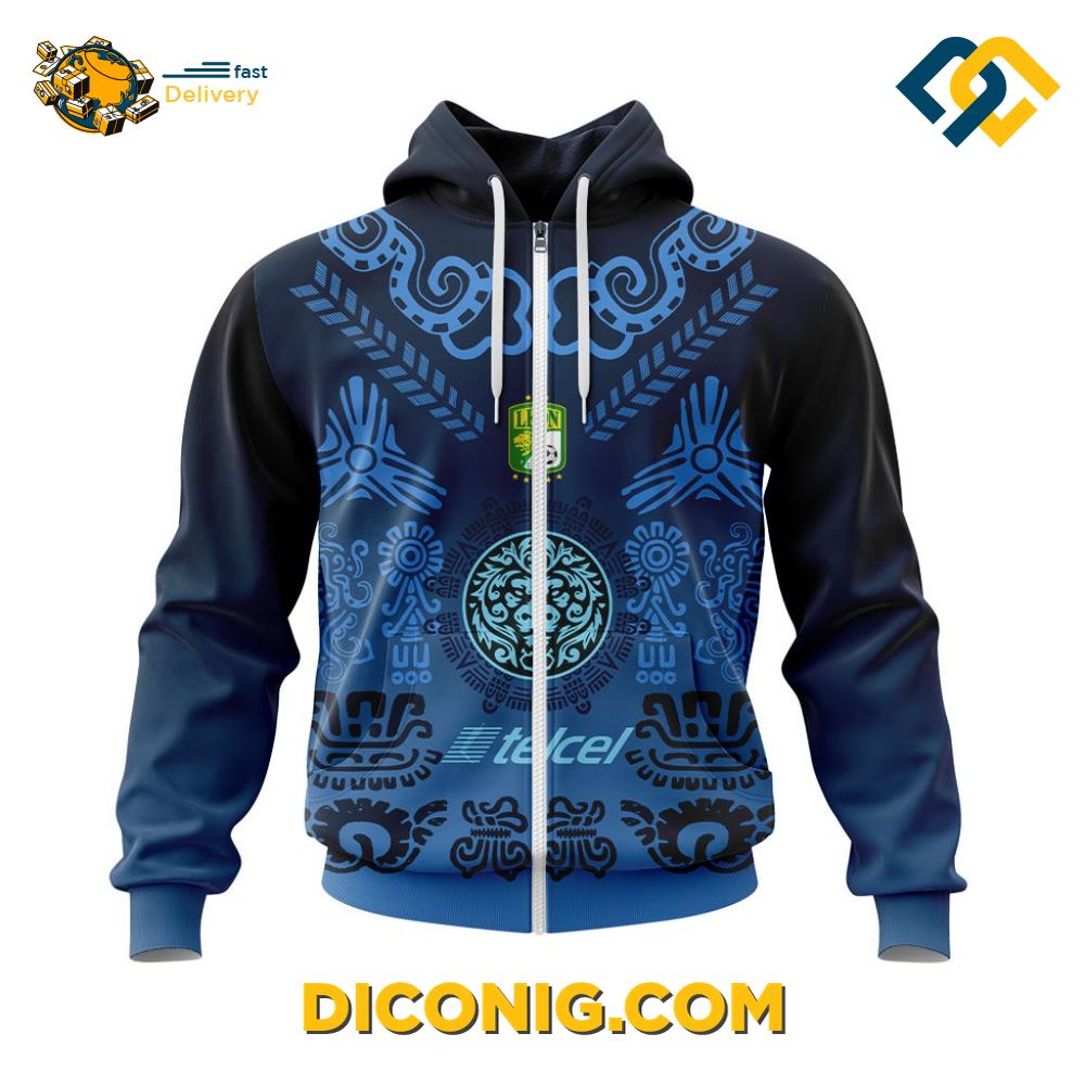 Liga MX Club Leon Aztec Hoodie Custom Shirt 7 Gallery Image