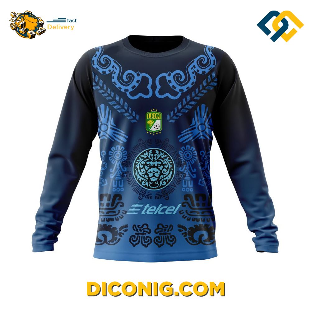 Liga MX Club Leon Aztec Hoodie Custom Shirt 8 Gallery Image