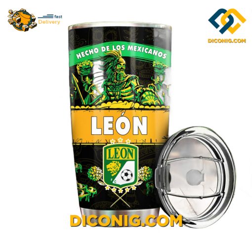 Liga MX Club Leon Stainless Steel Tumbler Hecho en Mexico