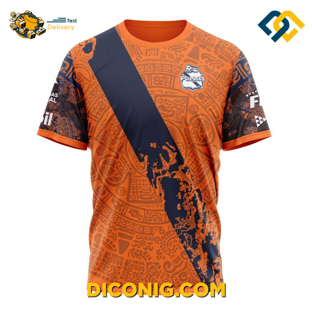 Liga MX Club Puebla Away Aztec Custom Hoodie 7 Gallery Image