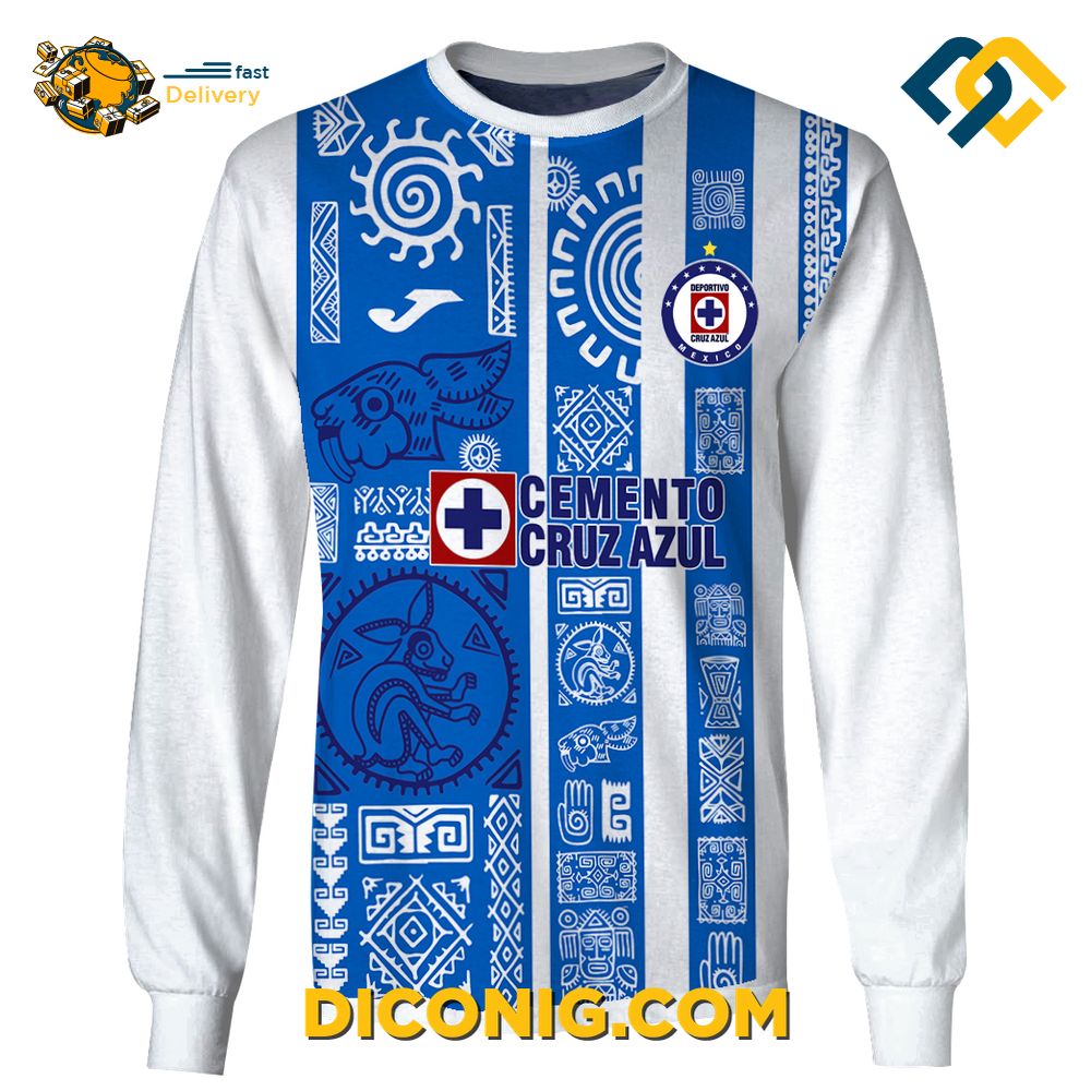 Liga MX Cruz Azul Aztec Hoodie Custom Shirt 8 Gallery Image