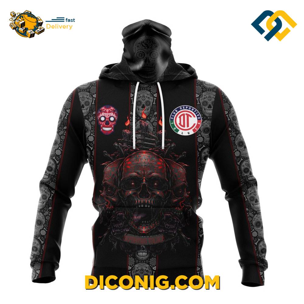 Liga MX Deportivo Toluca FC Hoodie Dia De Muertos Custom Shirt 9 Gallery Image