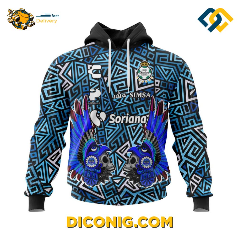 Liga MX Santos Laguna Aztec Hoodie Custom Shirt 6 Gallery Image