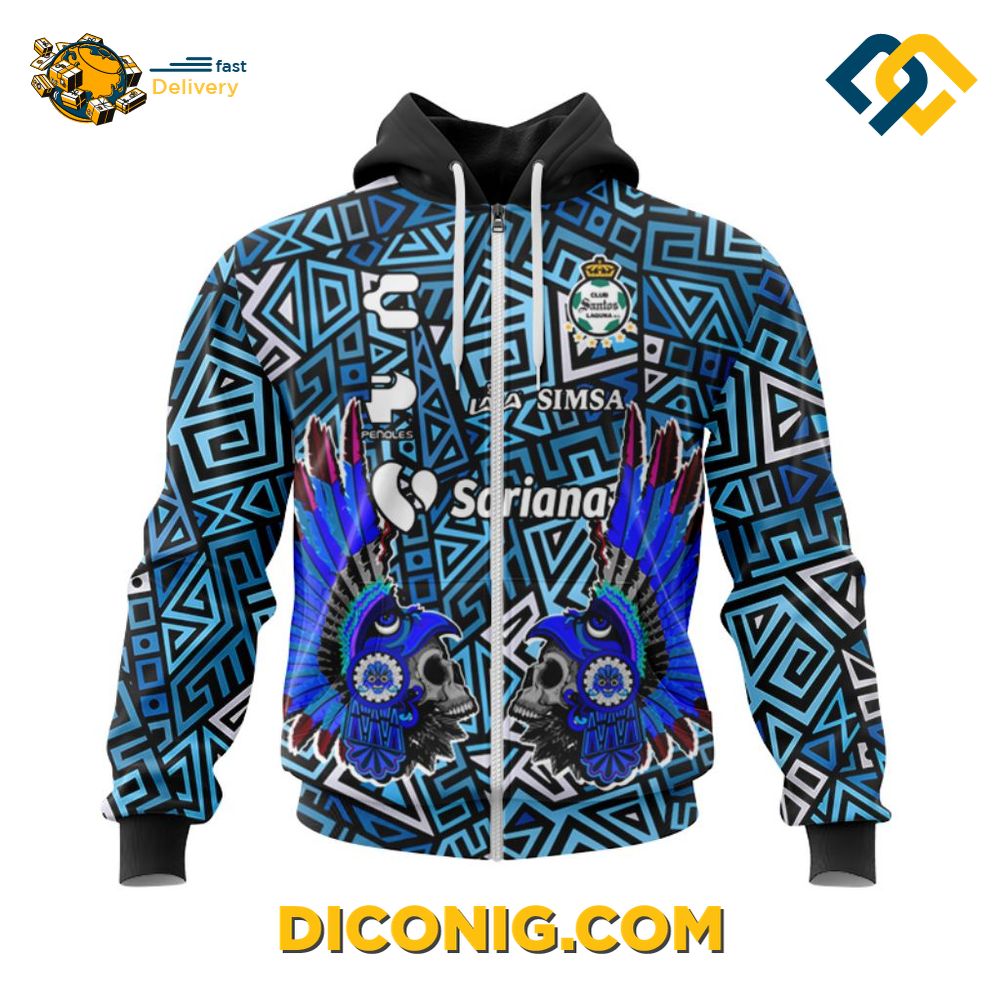 Liga MX Santos Laguna Aztec Hoodie Custom Shirt 7 Gallery Image