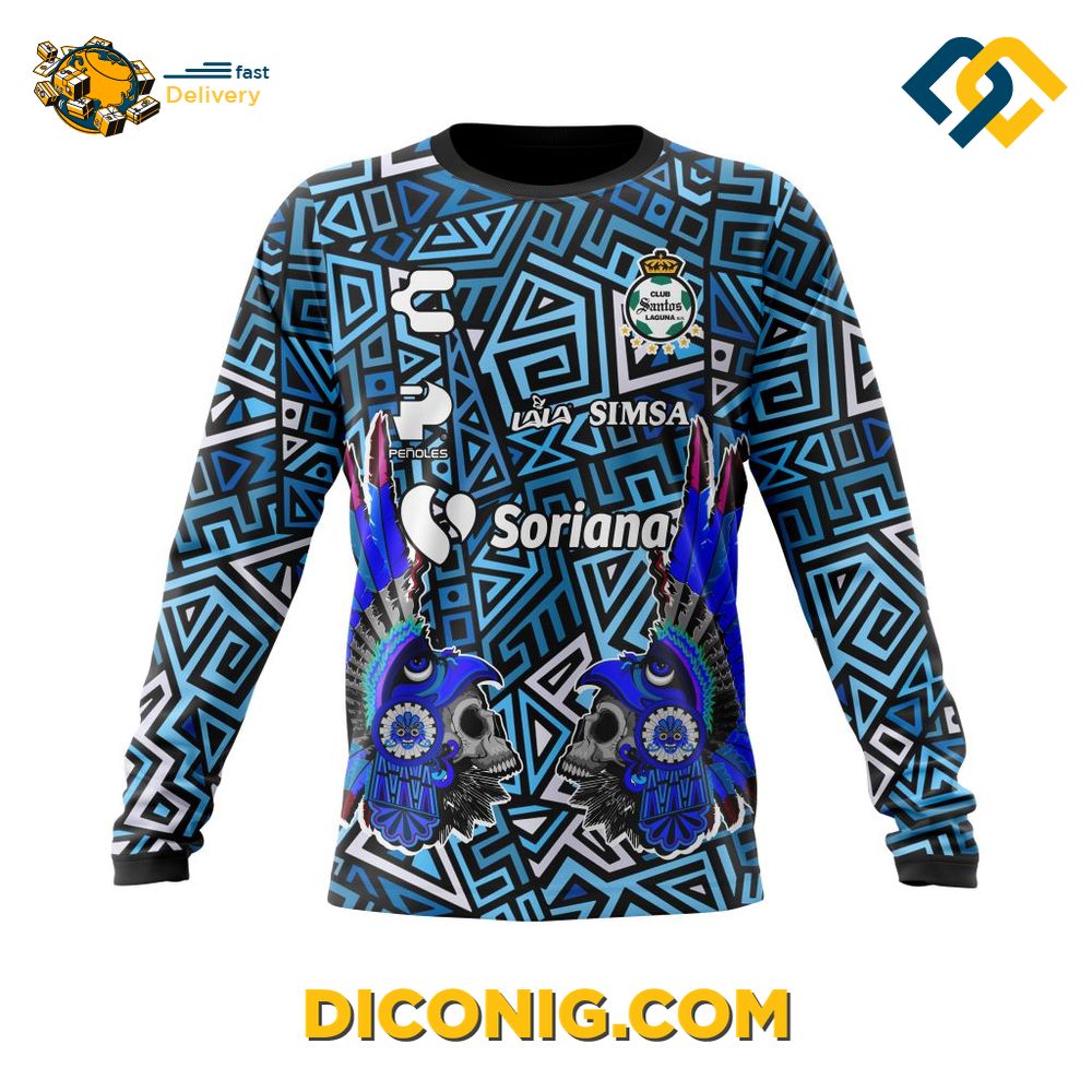 Liga MX Santos Laguna Aztec Hoodie Custom Shirt 8 Gallery Image
