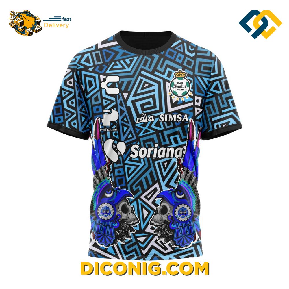 Liga MX Santos Laguna Aztec Hoodie Custom Shirt 10 Gallery Image
