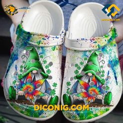 Lucky Clover Gnome Hippie Patrick Day Idea Crocs Clogs Shoes