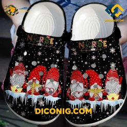 Merry Christmas Nurse Gnomes Winter Snow Santa Crocs Clogs Shoes