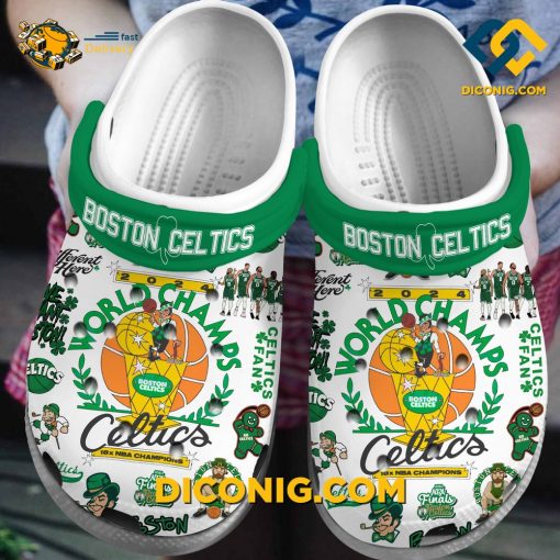 NBA Boston Celtics Crocs Shoes Custom Design 2024 World Champions