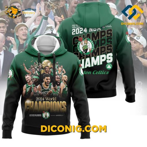 NBA Boston Celtics Hoodie Custom Design 2024 World Champions