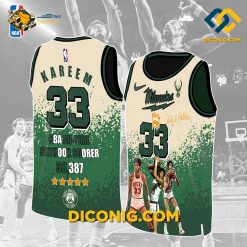 NBA Kareem Abdul Jabbar Milwaukee Bucks Basketball Jersey