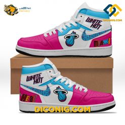NBA Miami Heat Nike Air Jordan 1 Shoes Bold Pink White Limited Edition