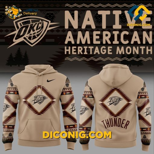 NBA Oklahoma City Thunder Hoodie Shirt Custom Native American Heritage