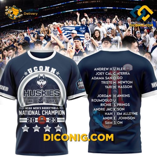 NCAA National Champion 2023 UConn Huskies T-Shirt