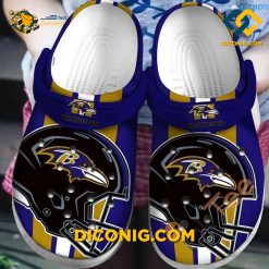 NFL Baltimore Ravens Helmet Hard-shell Crocs Clogs Shoes