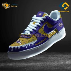 NFL Baltimore Ravens Nike Air Force 1 Custom Shoes