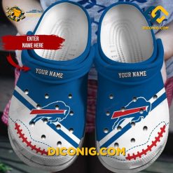 NFL Buffalo Bills Custom Name Blue White Crocs Clogs Shoes