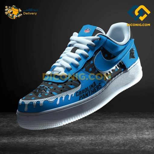 NFL Carolina Panthers Nike Air Force 1 Custom Shoes
